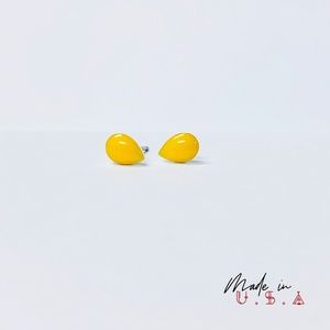 Petite Petal Shaped Earrings - Marigold